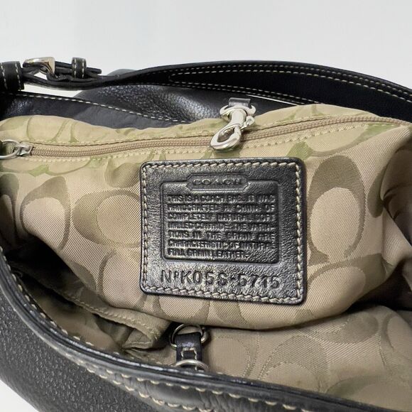 Coach Shoulder Bag Leather Black Authentic NoK05S-5715 - Picture 7 of 14
